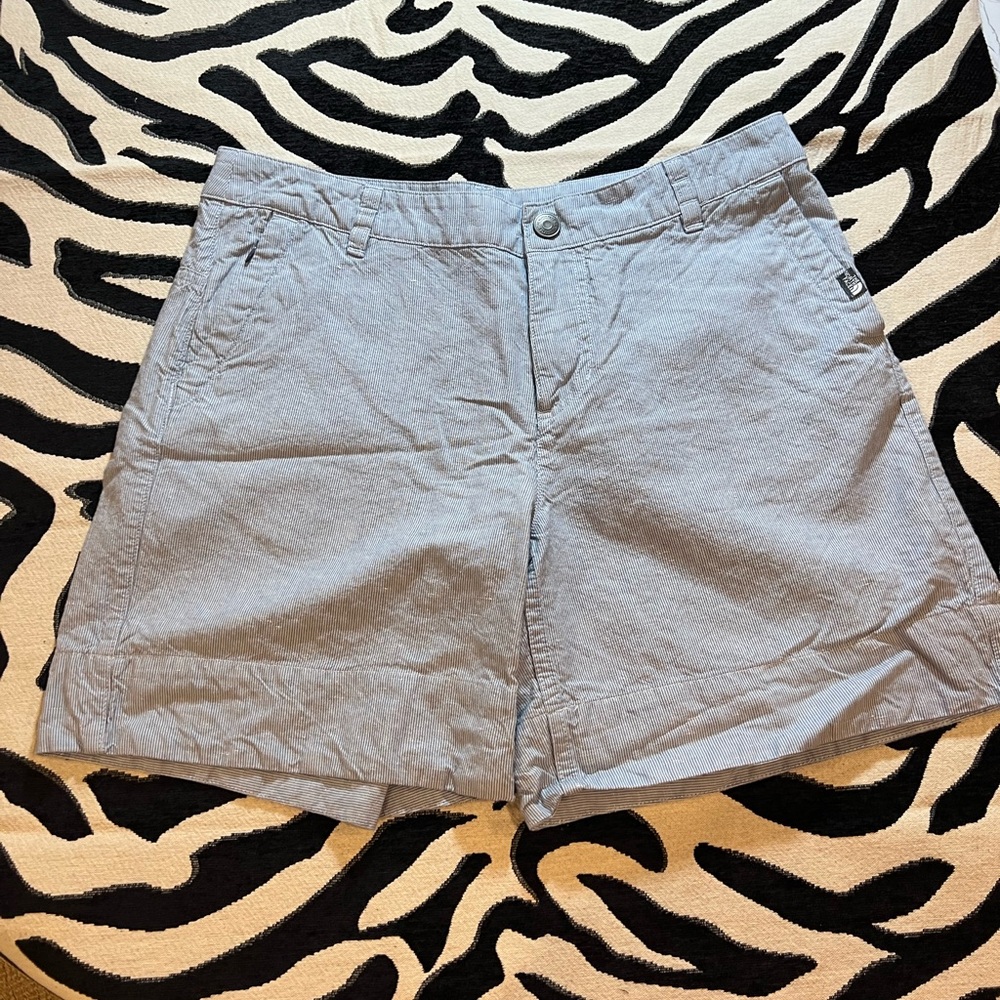 The North Face pinstripe shorts size 6